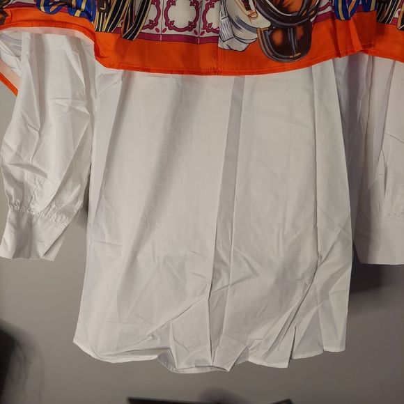 Long-Sleeve Neckerchief Accent Blouse - Picture 6 of 7